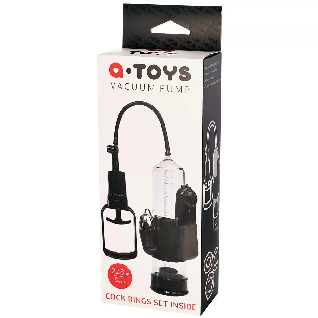 ВАКУУМНАЯ ПОМПА A-TOYS С ВИБРОПУЛЕЙ И ЭРЕКЦИОННЫМИ КОЛЬЦАМИ. Вид 10.