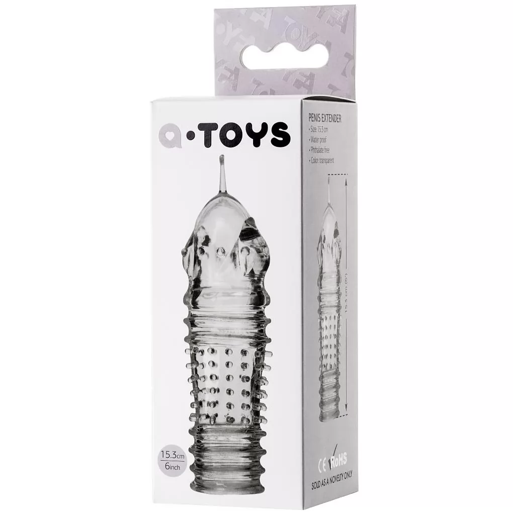НАСАДКА НА ПЕНИС A-TOYS С ШИПАМИ И РАСШИРЕННОЙ ГОЛОВКОЙ. Вид 9.