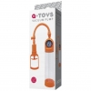 ОРАНЖЕВАЯ ВАКУУМНАЯ ПОМПА A-TOYS С МАНОМЕТРОМ И ПРОЗРАЧНОЙ КОЛБОЙ. Вид 2.