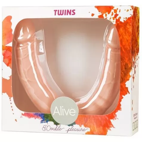 ДВУХСТОРОННИЙ ТЕЛЕСНЫЙ ФАЛЛОИМИТАТОР TWINS SIZE M (30 СМ). Вид 1.