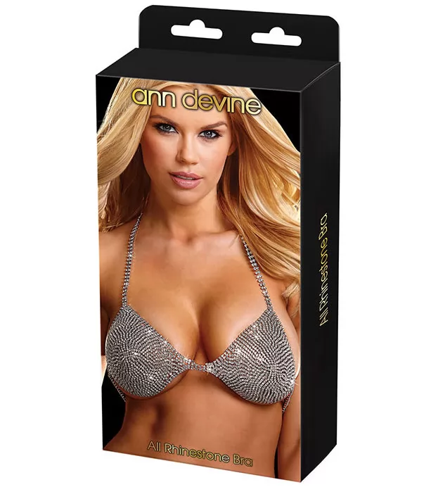БЮСТГАЛЬТЕР ИЗ КРИСТАЛЛОВ ALL RHINESTONE BRA. Вид 3.
