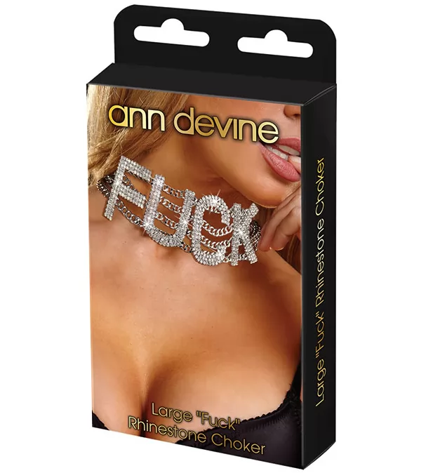 ШИРОКИЙ ОШЕЙНИК С НАДПИСЬЮ  FUCK  CHOKER. Вид 2.