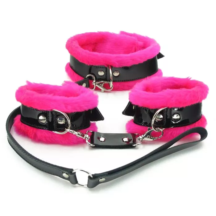 НАБОР С РОЗОВЫМ МЕХОМ BDSM LIGHT. Вид 1.