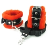 НАБОР НА КРОВАТЬ С КРАСНЫМ МЕХОМ BDSM LIGHT. Вид 2.