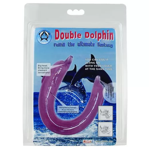 ФИОЛЕТОВЫЙ ДВОЙНОЙ ФАЛЛОИМИТАТОР DOLPHIN (31 СМ). Вид 4.