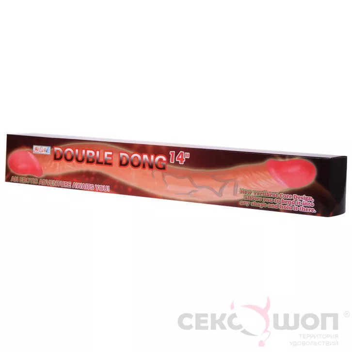 ДВУХГОЛОВЫЙ ФАЛЛОИМИТАТОР С ГИБКИМ ХРЕБТОМ DOUBLE DONG 14. Вид 5.