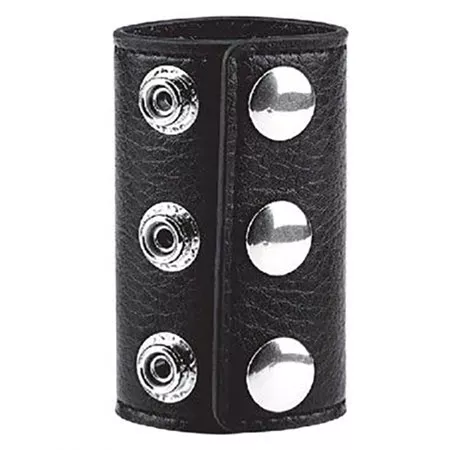 ЧЁРНАЯ УТЯЖКА НА КНОПКАХ 100% PVC STRAP WITH METAL SNAP. Вид 1.