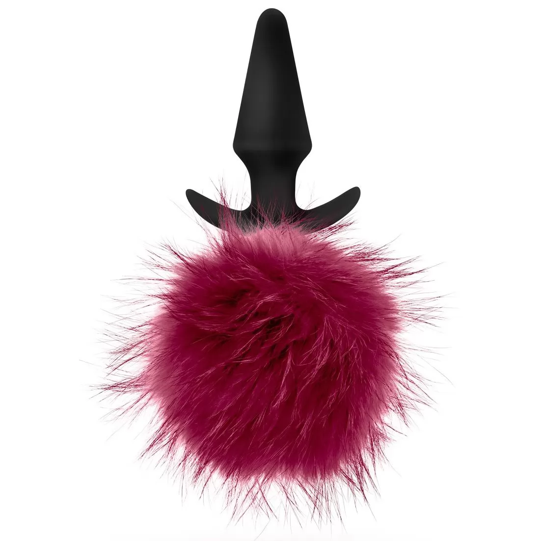 ПРОБКА С БОРДОВЫМ ЗАЯЧЬИМ ХВОСТОМ FUR POM POM. Вид 1.