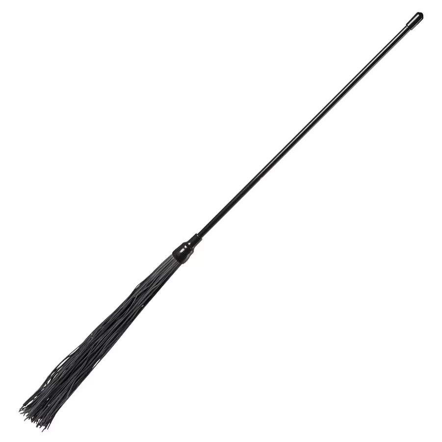 ЧЁРНЫЙ СТЕК С РЕЗИНОВОЙ МЕТЕЛКОЙ НА КОНЦЕ RUBBER WHIP (48 СМ). Вид 1.