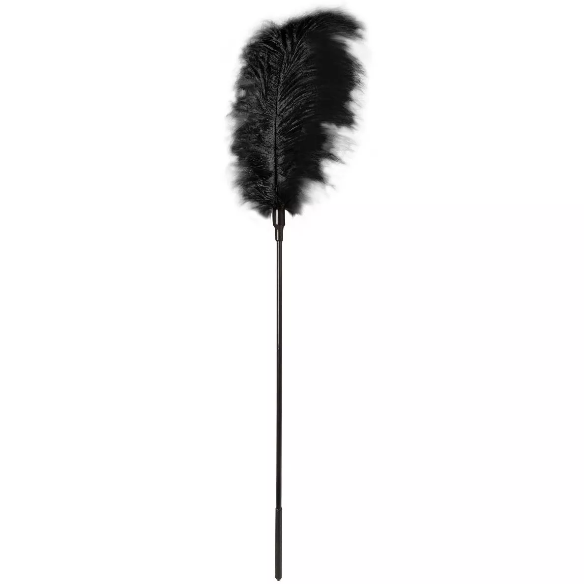 СТЕК С БОЛЬШИМ ЧЁРНЫМ ПЕРОМ LARGE FEATHER TICKLER (65 СМ). Вид 1.