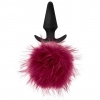 ПРОБКА С БОРДОВЫМ ЗАЯЧЬИМ ХВОСТОМ FUR POM POM. Вид 1.