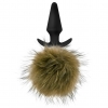 АНАЛЬНАЯ ПРОБКА С ЗЕЛЕНЫМ ЗАЯЧЬИМ ХВОСТОМ FUR POM POM. Вид 1.