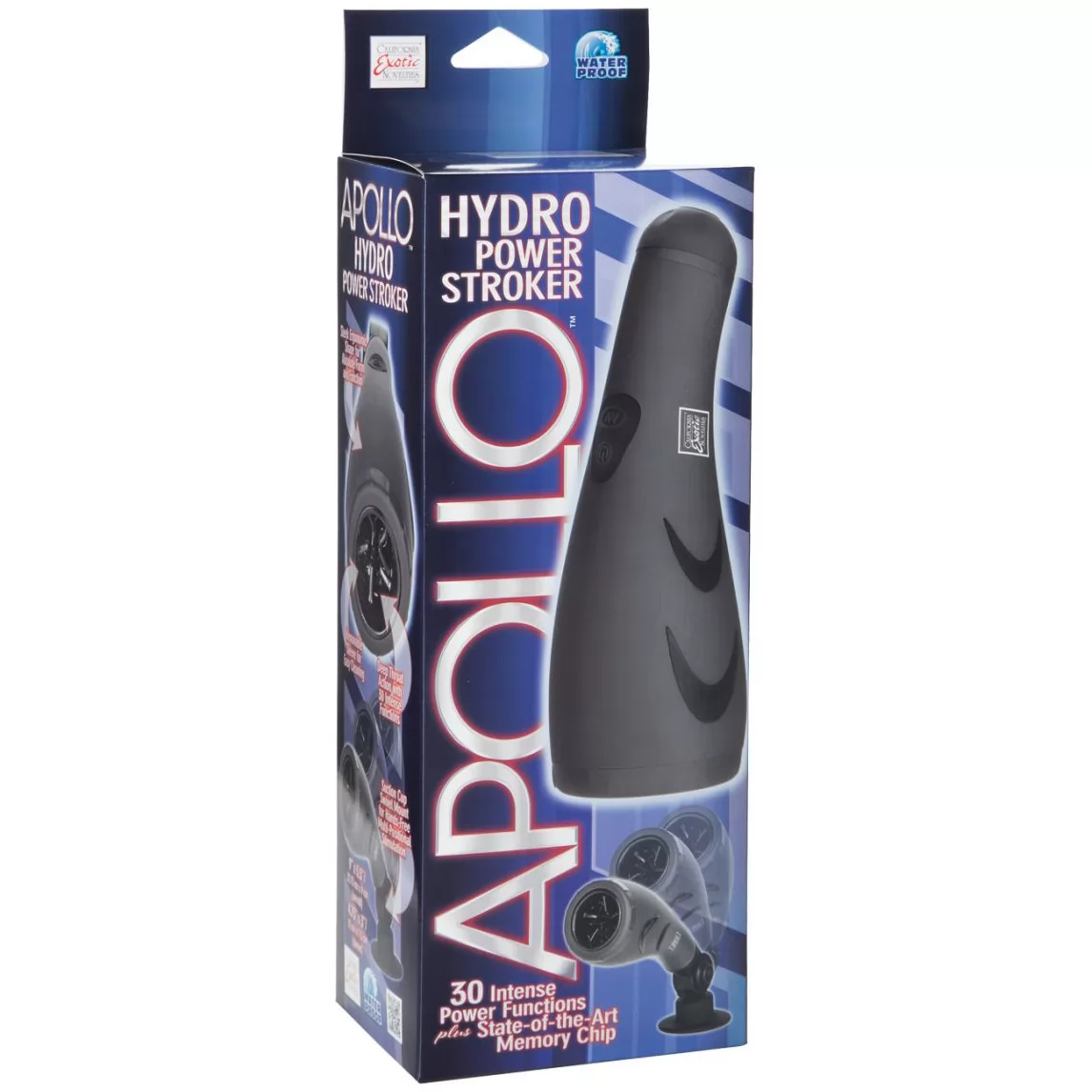 СЕРЫЙ МАСТУРБАТОР С ВИБРАЦИЕЙ APOLLO HYDRO POWER STROKER. Вид 5.