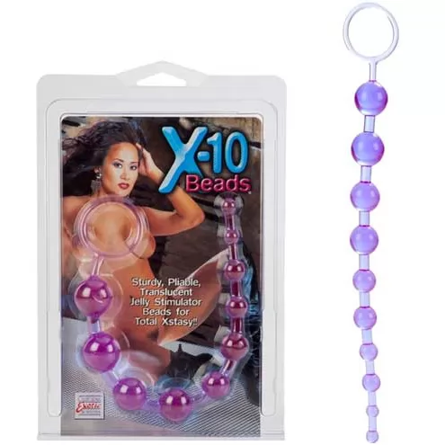 ФИОЛЕТОВАЯ АНАЛЬНАЯ ЦЕПОЧКА X-10 BEADS. Вид 4.