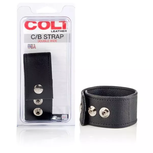КОЖАНАЯ УТЯЖКА ДЛЯ ПЕНИСА DOUBLE WIDE LEATHER STRAP. Вид 7.