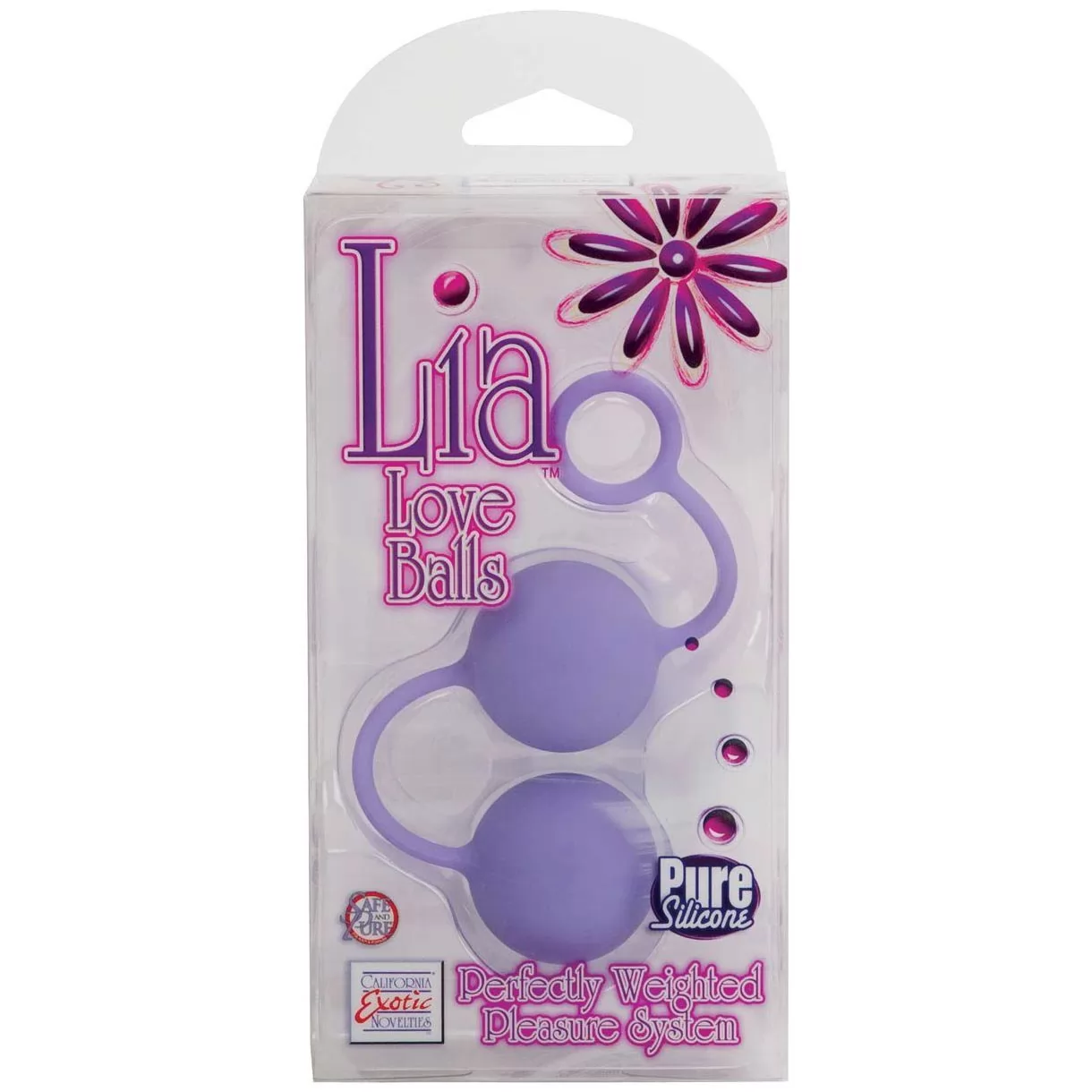 ФИОЛЕТОВЫЕ ВАГИНАЛЬНЫЕ ШАРИКИ LIA LOVE BALLS. Вид 2.