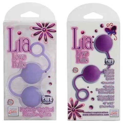 ФИОЛЕТОВЫЕ ВАГИНАЛЬНЫЕ ШАРИКИ LIA LOVE BALLS. Вид 3.