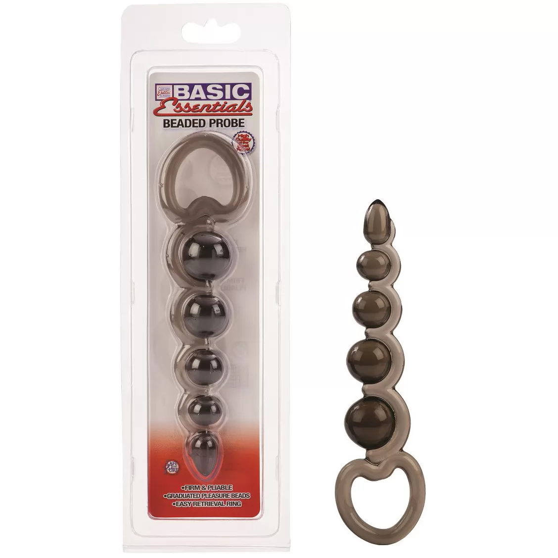 АНАЛЬНАЯ ЕЛОЧКА BASIC ESSENTIALS BEADED PROBES (ЧЕРНАЯ). Вид 4.