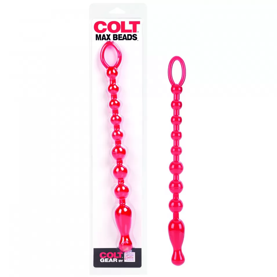 КРАСНАЯ АНАЛЬНАЯ ЦЕПОЧКА COLT MAX BEADS. Вид 5.