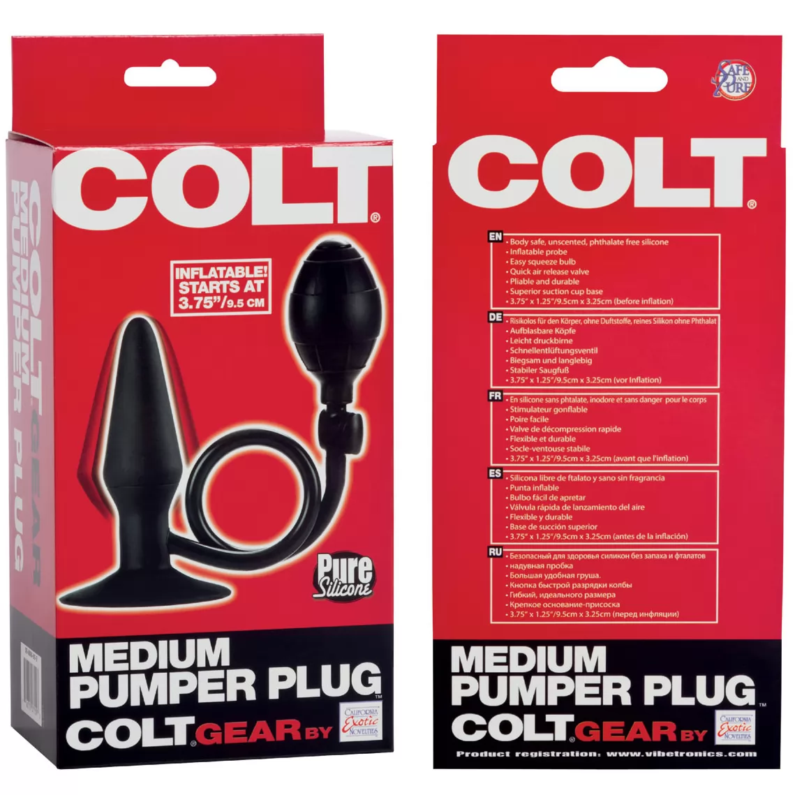 АНАЛЬНАЯ ПРОБКА - РАСШИРИТЕЛЬ COLT MEDIUM PUMPER PLUG. Вид 4.