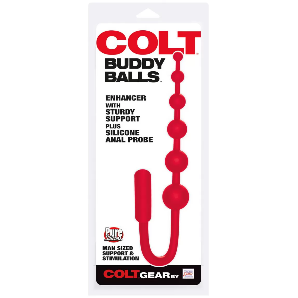 КРАСНЫЙ АНАЛЬНЫЙ СТИМУЛЯТОР COLT BUDDY BALLS. Вид 2.
