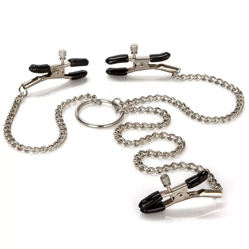 ЗАЖИМЫ НА СОСКИ С ЦЕПОЧКОЙ TRIPLE INTIMATE CLAMPS. Вид 1.