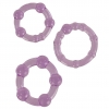 НАБОР ИЗ ТРЕХ ФИОЛЕТОВЫХ КОЛЕЦ РАЗНОГО РАЗМЕРА ISLAND RINGS. Вид 1.