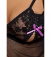 ПРЕЛЕСТНЫЙ КОМПЛЕКТ EMILY С РАЗРЕЗАМИ И БАНТИКАМИ (L-XL, ЧЕРНЫЙ). Вид 2.
