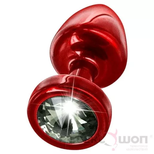 МАЛЕНЬКАЯ АНАЛЬНАЯ ПРОБКА СО СТРАЗОМ ANNI ROUND RED Т1 BLACK. Вид 1.