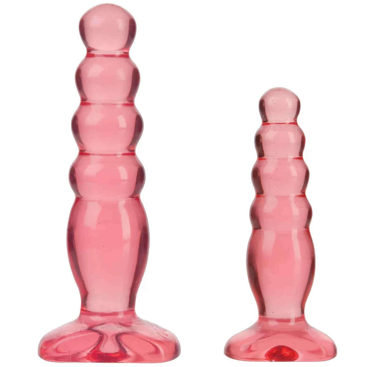 НАБОР ИЗ ДВУХ РОЗОВЫХ АНАЛЬНЫХ ВТУЛОК CRYSTAL JELLIES ANAL TRAINER KIT. Вид 1.