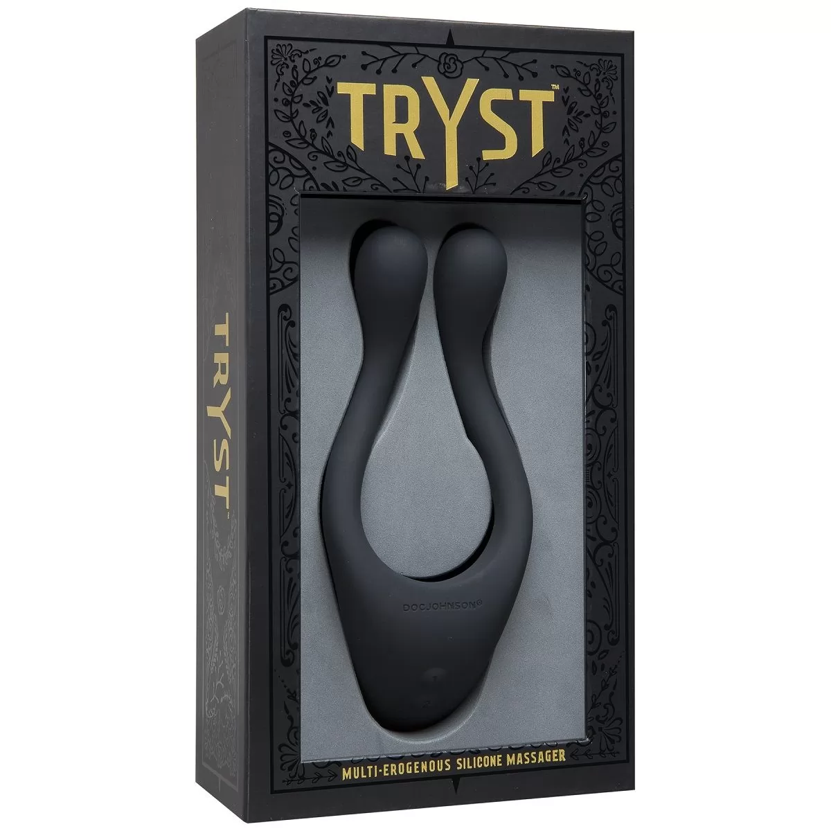 ЧЁРНЫЙ ВИБРАТОР ДЛЯ ПАР TRYST MULTI EROGENOUS ZONE MASSAGER. Вид 5.