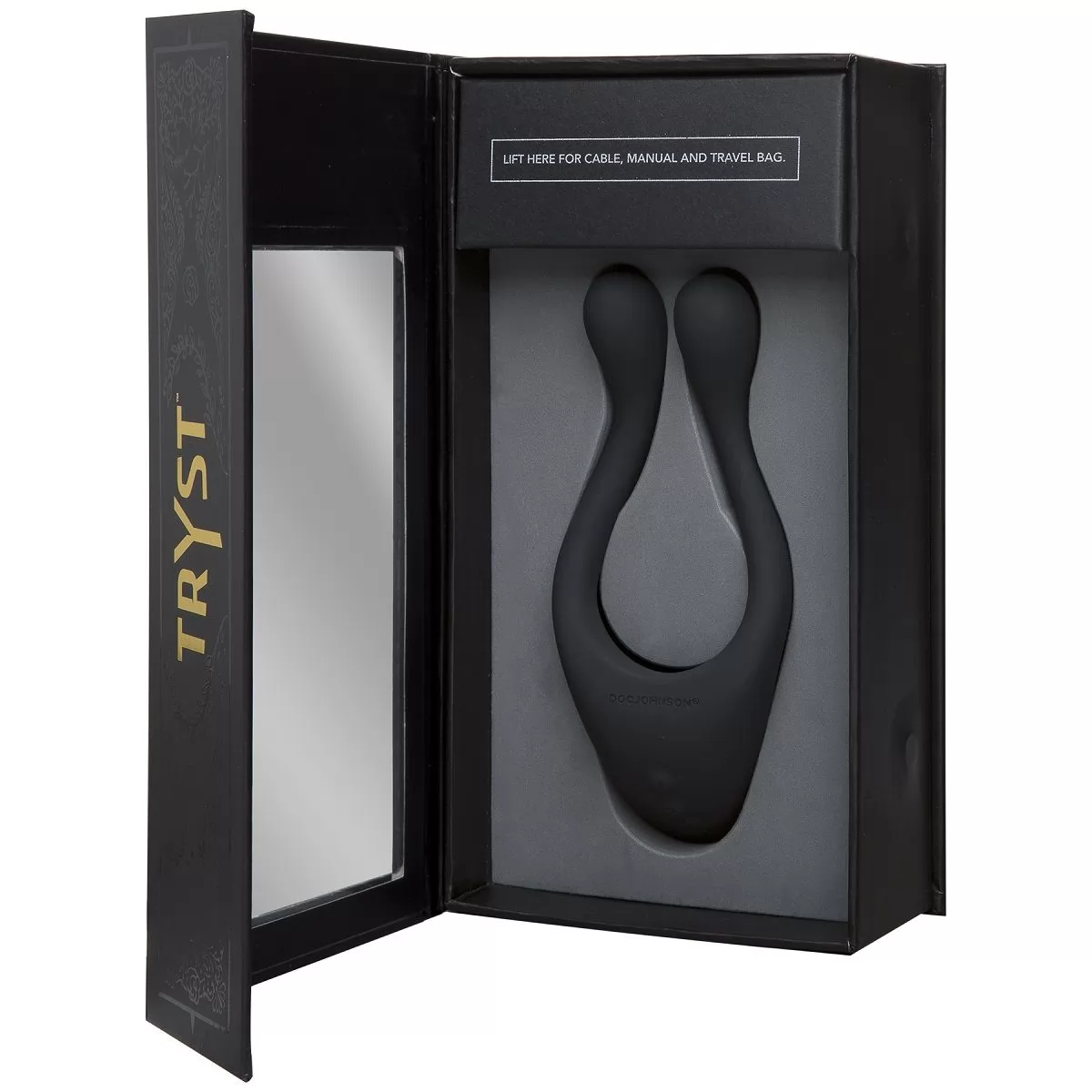 ЧЁРНЫЙ ВИБРАТОР ДЛЯ ПАР TRYST MULTI EROGENOUS ZONE MASSAGER. Вид 6.