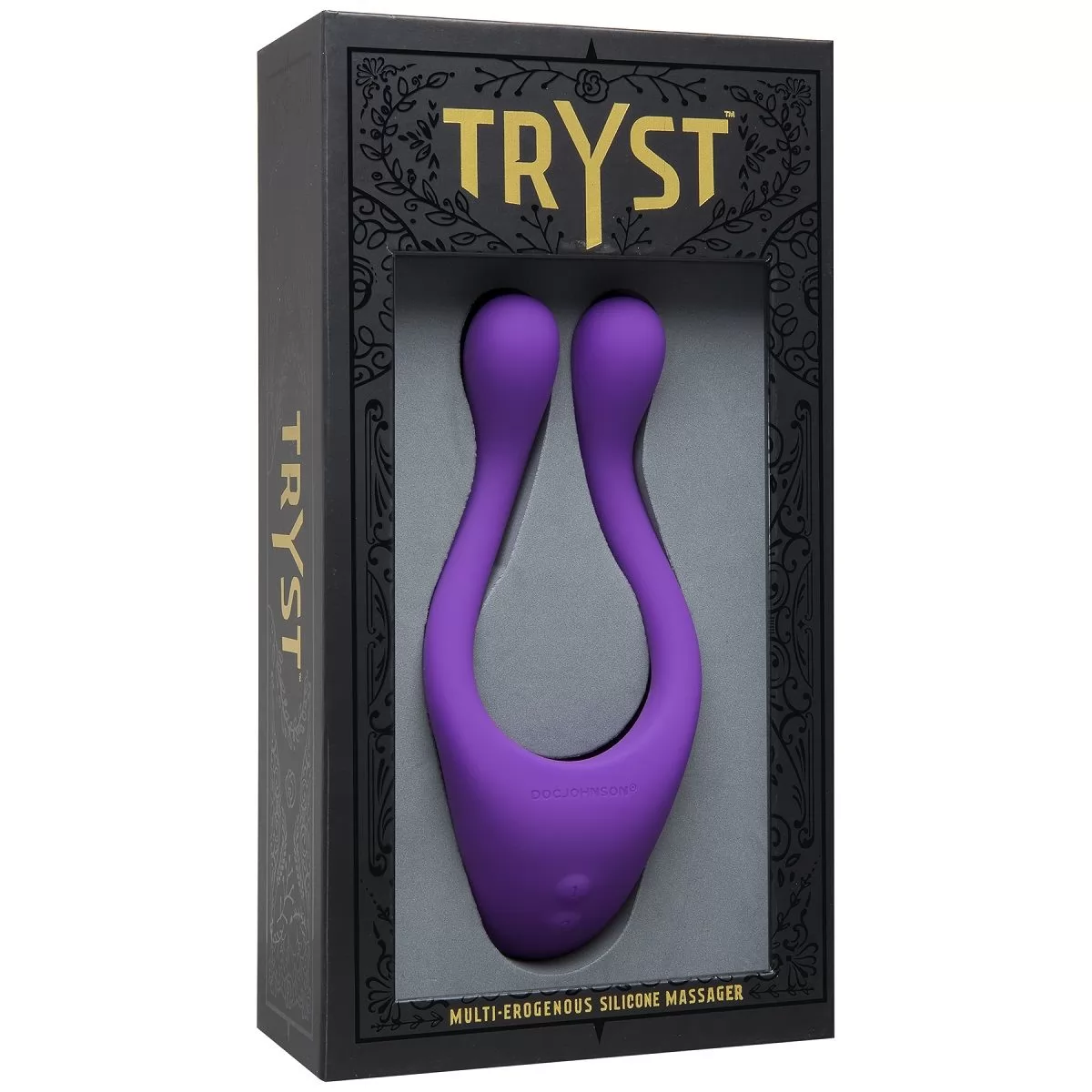 ФИОЛЕТОВЫЙ ВИБРАТОР ДЛЯ ПАР TRYST MULTI EROGENOUS ZONE MASSAGER. Вид 5.