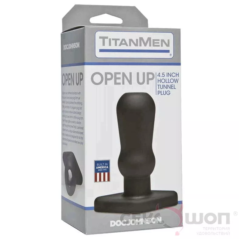 АНАЛЬНАЯ ПРОБКА С ТУННЕЛЕМ TITANMEN OPEN UP. Вид 3.