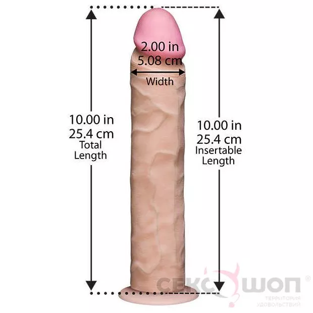 БОЛЬШОЙ РЕАЛИСТИЧНЫЙ ФАЛЛОИМИТАТОР THE REALISTIC COCK 10. Вид 2.
