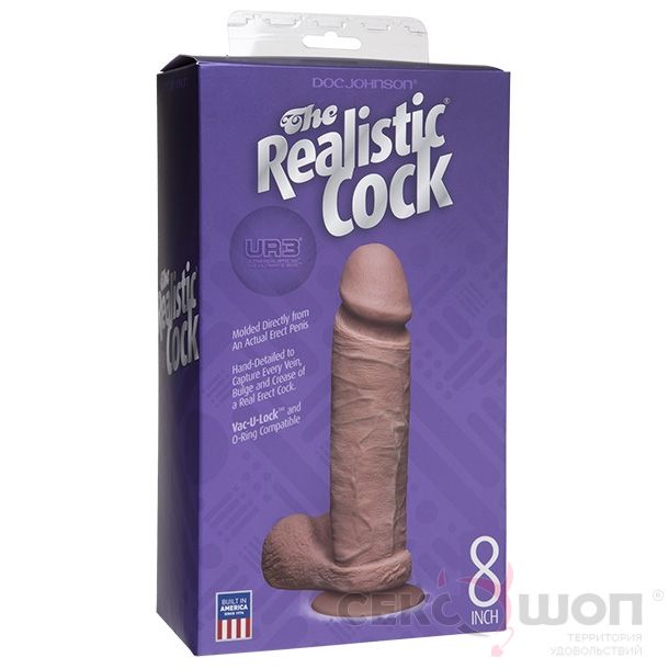 Реалистичный фаллос с мошонкой The Realistic Cock UR3 8. Вид 2.