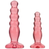 НАБОР ИЗ ДВУХ РОЗОВЫХ АНАЛЬНЫХ ВТУЛОК CRYSTAL JELLIES ANAL TRAINER KIT. Вид 1.