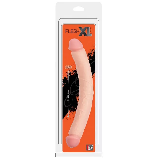 ДВУСТОРОННИЙ ДИЛДО - РЕАЛИСТИК FLESHXL DOUBLE DONG (48 СМ). Вид 3.