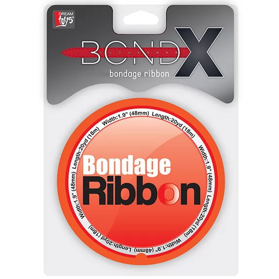 КРАСНАЯ ЛЕНТА ДЛЯ СВЯЗЫВАНИЯ BONDX BONDAGE RIBBON (18 М). Вид 2.