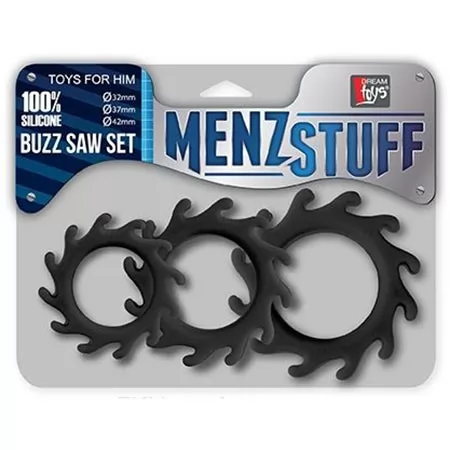 ЭРЕКЦИОННЫЕ КОЛЬЦА MENZSTUFF BUZZ SAW COCK RING SET. Вид 2.