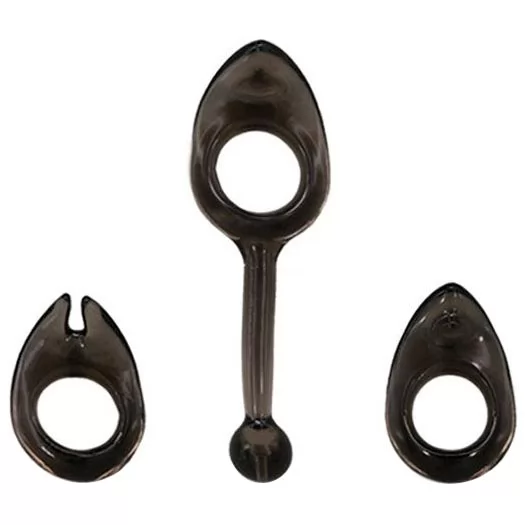 ТРИ ЭРЕКЦИОННЫХ КОЛЬЦА MENZSTUFF EXPANDABLE COCKRING SET. Вид 1.