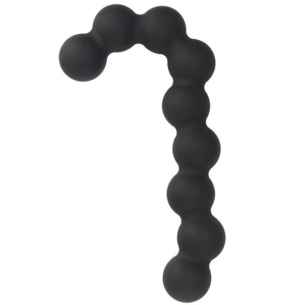 ЧЁРНЫЕ АНАЛЬНЫЕ ШАРИКИ SEE YOU CANDY CANE ANAL BEADS. Вид 1.