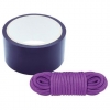 КОМПЛЕКТ ДЛЯ СВЯЗЫВАНИЯ BONDX BONDAGE RIBBON   LOVE ROPE PURPLE. Вид 1.