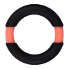 ЧЁРНОЕ ЭРЕКЦИОННОЕ КОЛЬЦО NEON STIMU RING 32MM BLACK/ORANGE. Вид 1.