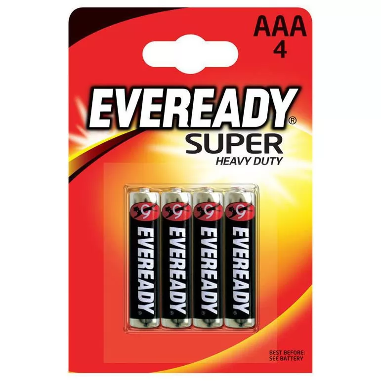 БАТАРЕЙКИ EVEREADY SUPER R03 ТИПА AAA (4 ШТ.). Вид 1.