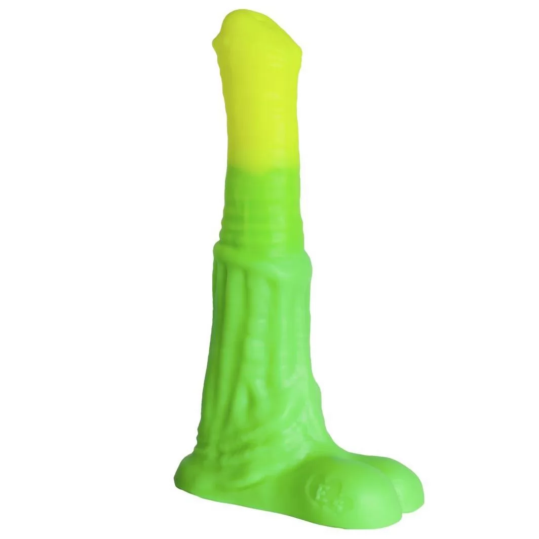 ЗЕЛЁНЫЙ ФАЛЛОИМИТАТОР  ПЕГАС LARGE  - 26 СМ.. Вид 1.