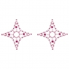РОЗОВЫЕ ПЭСТИСЫ ИЗ КРИСТАЛЛОВ PINK STAR. Вид 1.