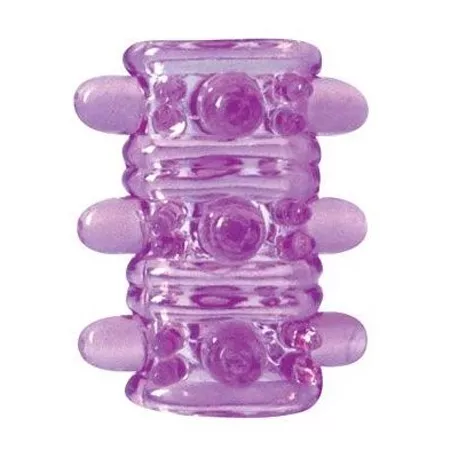 ОТКРЫТАЯ ФИОЛЕТОВАЯ НАСАДКА НА ПЕНИС CRYSTAL SLEEVE 5,5 СМ. Вид 2.