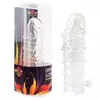 ЗАКРЫТАЯ ПРОЗРАЧНАЯ РЕЛЬЕФНАЯ НАСАДКА CRYSTAL SLEEVE 13 СМ. Вид 1.