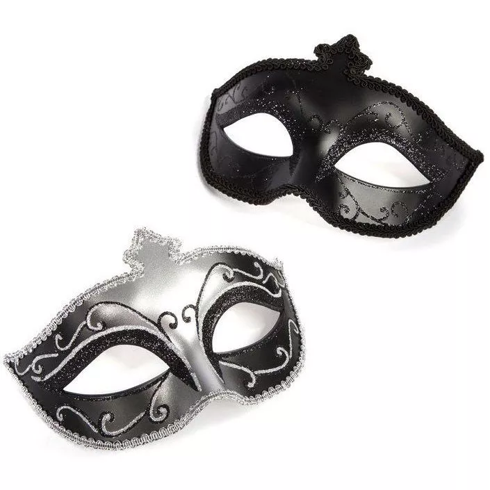 НАБОР ИЗ ДВУХ МАСКАРАДНЫХ МАСОК MASKS ON MASQUERADE. Вид 1.